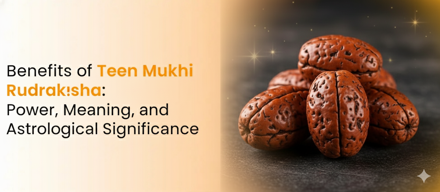 Benefits of Teen Mukhi Rudraksha: Power, Meaning, and Astrological Significance